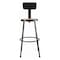 National Public Seating Blk Hardboard Stool Back, Stationary, 30 6230B-10 - alternate 4